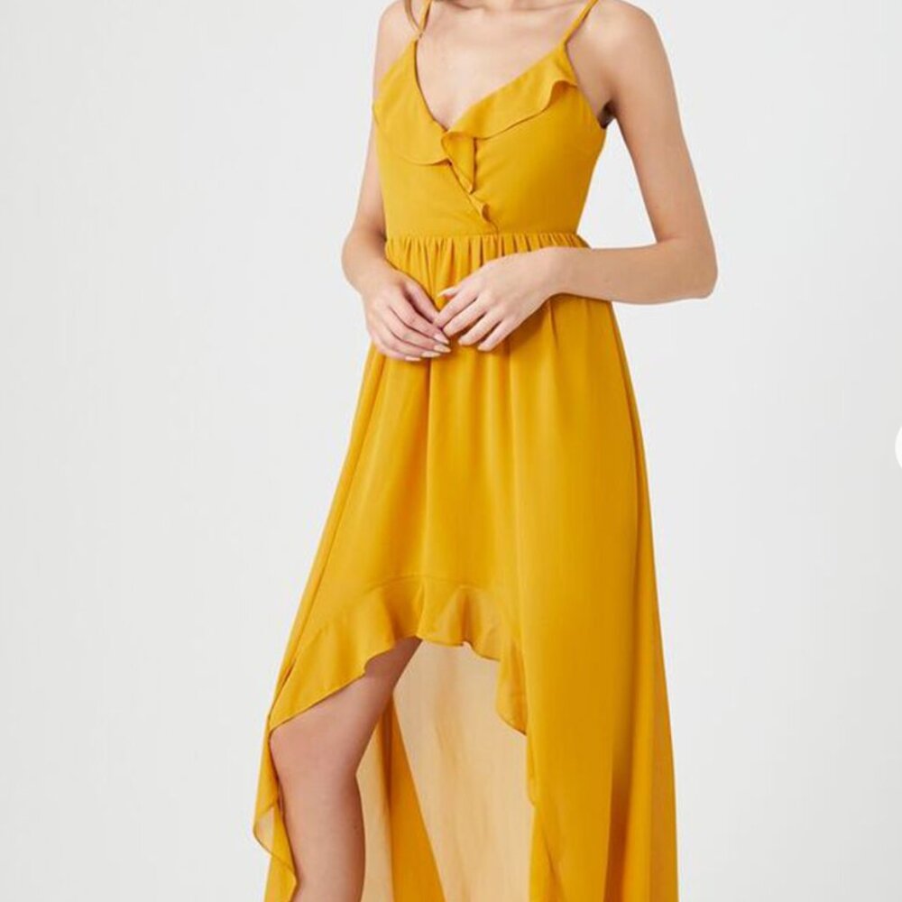 NWOT Gold high-low Sundress